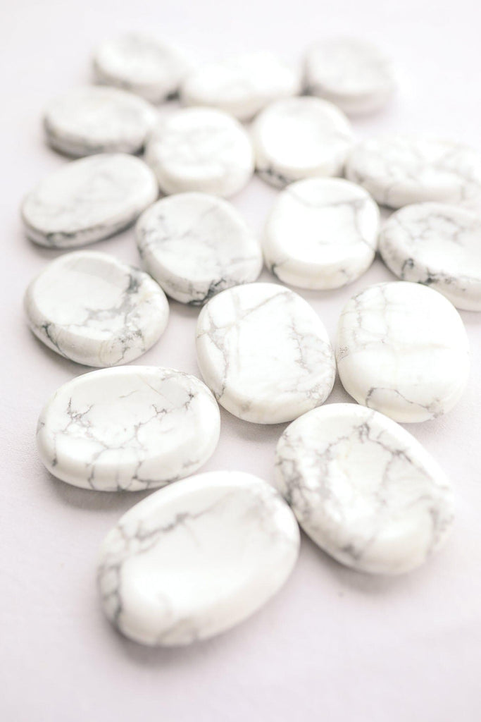 Howlite Worry Stone - Unearthed Crystals