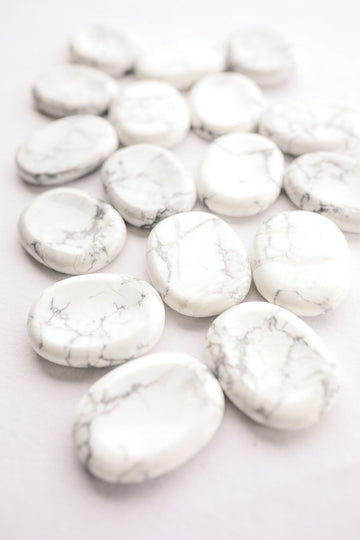 Howlite Worry Stone - Unearthed Crystals