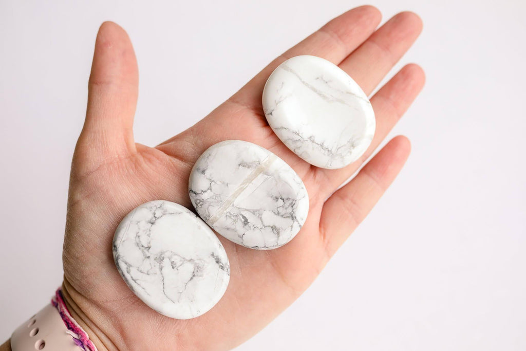 Howlite Worry Stone - Unearthed Crystals