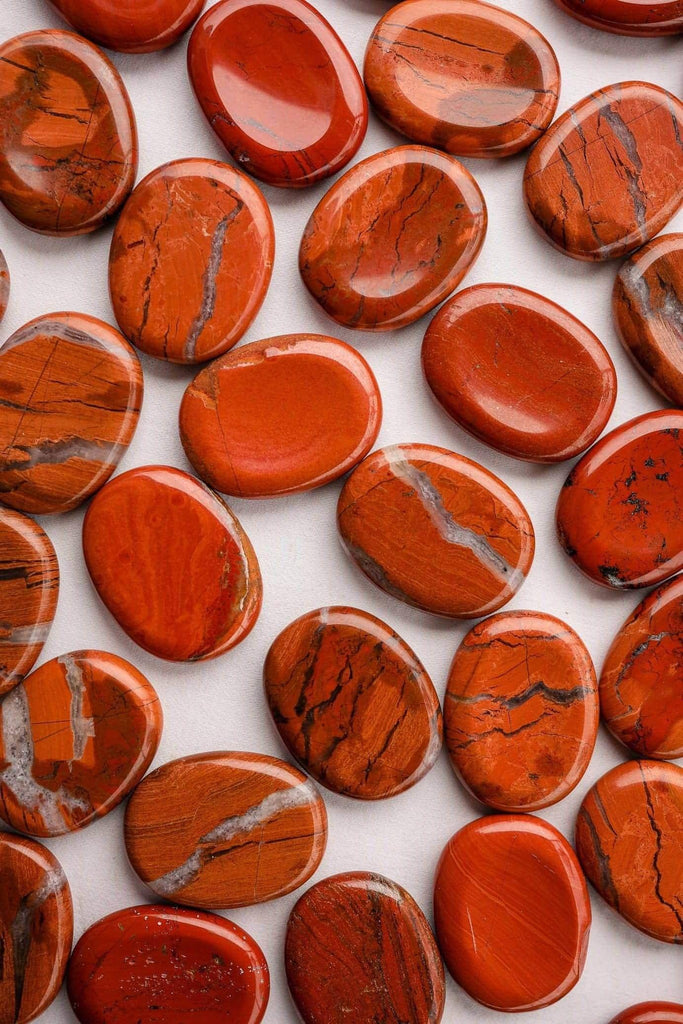 Red Jasper Worry Stone - Unearthed Crystals