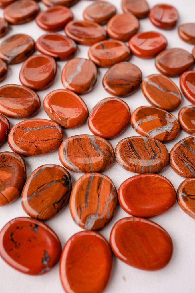 Red Jasper Worry Stone - Unearthed Crystals