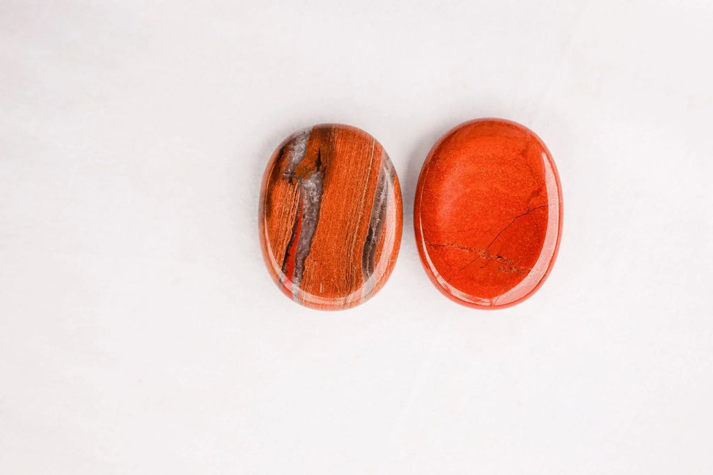 Red Jasper Worry Stone - Unearthed Crystals