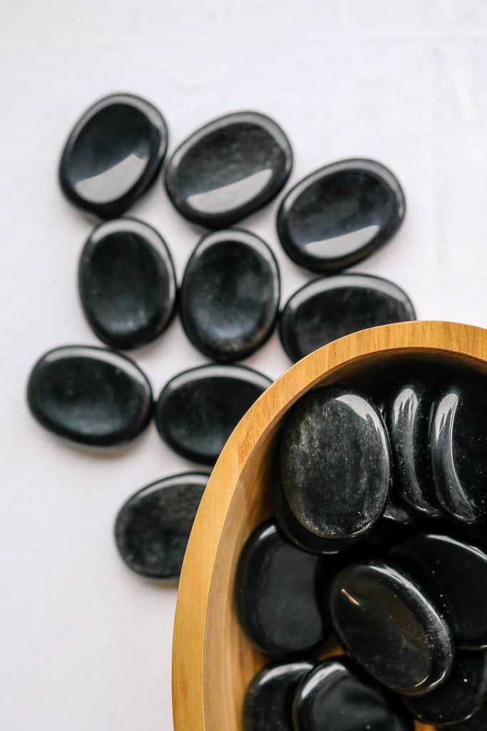 Black Obsidian Worry Stone - Unearthed Crystals