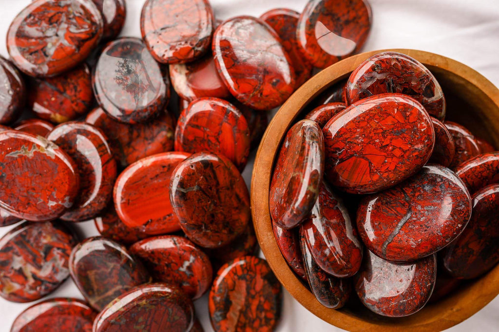 Brecciated Jasper Worry Stone - Unearthed Crystals