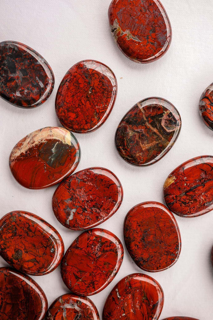 Brecciated Jasper Worry Stone - Unearthed Crystals