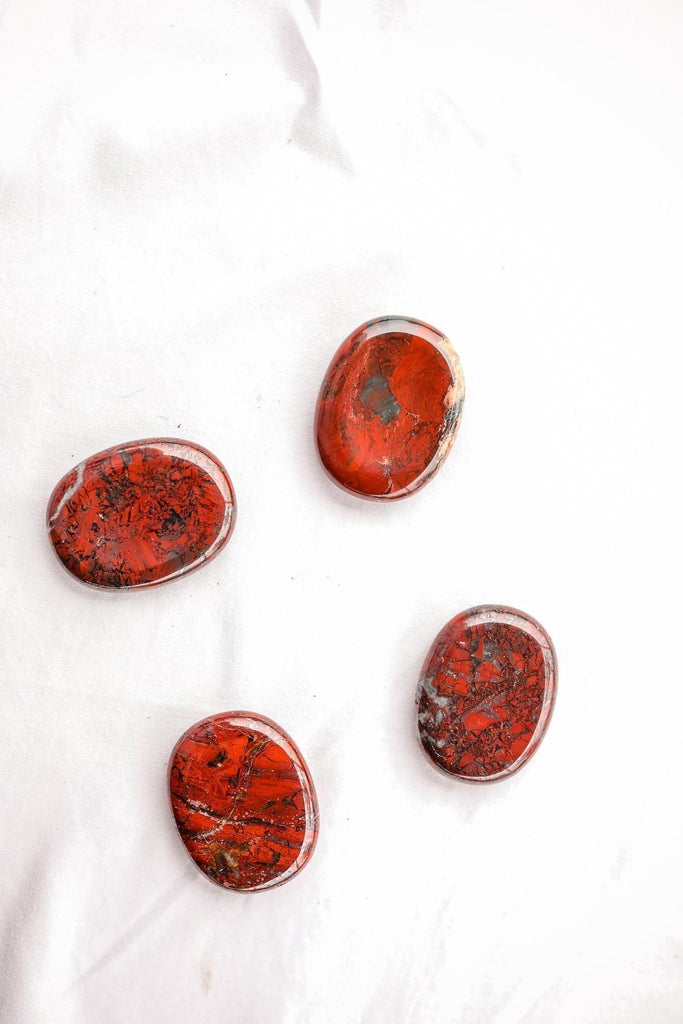Brecciated Jasper Worry Stone - Unearthed Crystals
