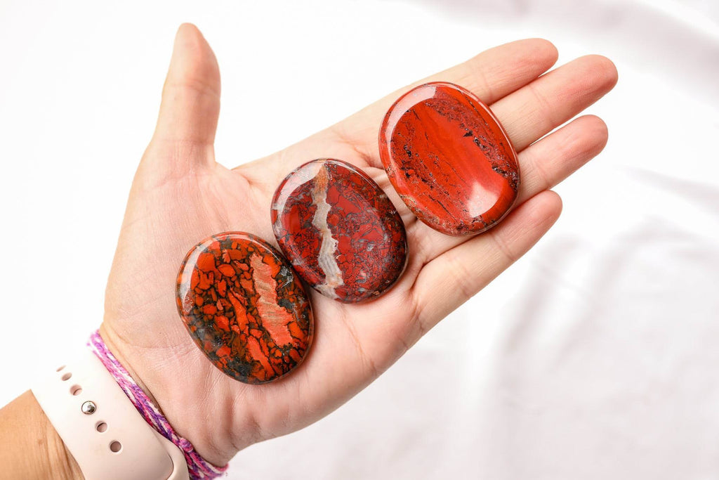 Brecciated Jasper Worry Stone - Unearthed Crystals