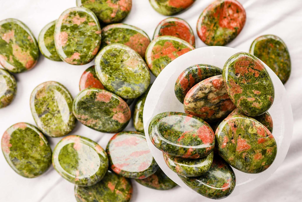 Unakite Worry Stone - Unearthed Crystals