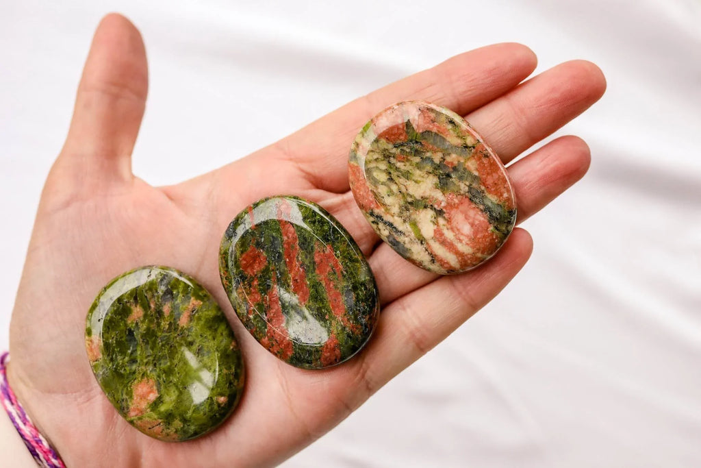 Unakite Worry Stone - Unearthed Crystals